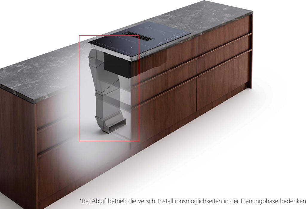AEG Induktionskochfeld autark 80cm mit Dunstabzug / Made in Germany / 4 Flex-Kochzonen mit Bridge (Kombination 2er Zonen) / Auto-Funktion des Dunstabzugs / Aktivkohlefilter / COLI84COXB