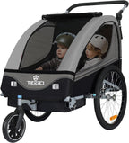 Tiggo S2 Kinderanhänger mit Federung Jogger 2 in 1 Kinder Buggy fahrradanhänger Anhänger 360° Drehbar