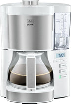 Melitta Look Timer - Filterkaffeemaschine - Thermokanne - Timer Funktion - Tropfstopp - 10 Tassen - Schwarz (1025-18)