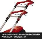 Einhell Akku-Rasenmäher RASARRO 36/38 Kit Power X-Change (36 V, 38 cm Schnittbreite, 450 m², Brushless, Mulchfunktion, 45L Fangkorb, inkl. 2x 4,0 Ah Akkus + Twincharger)