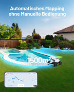 MAMMOTION LUBA 2 AWD 3000X Mähroboter ohne Begrenzungskabel, NetRTK+Vision, Keine RTK-Antenne erforderlich, Auto-Kartierung, Empf. 3000m², Max. 3600m², mit 4G-Modul, 80% Steigung