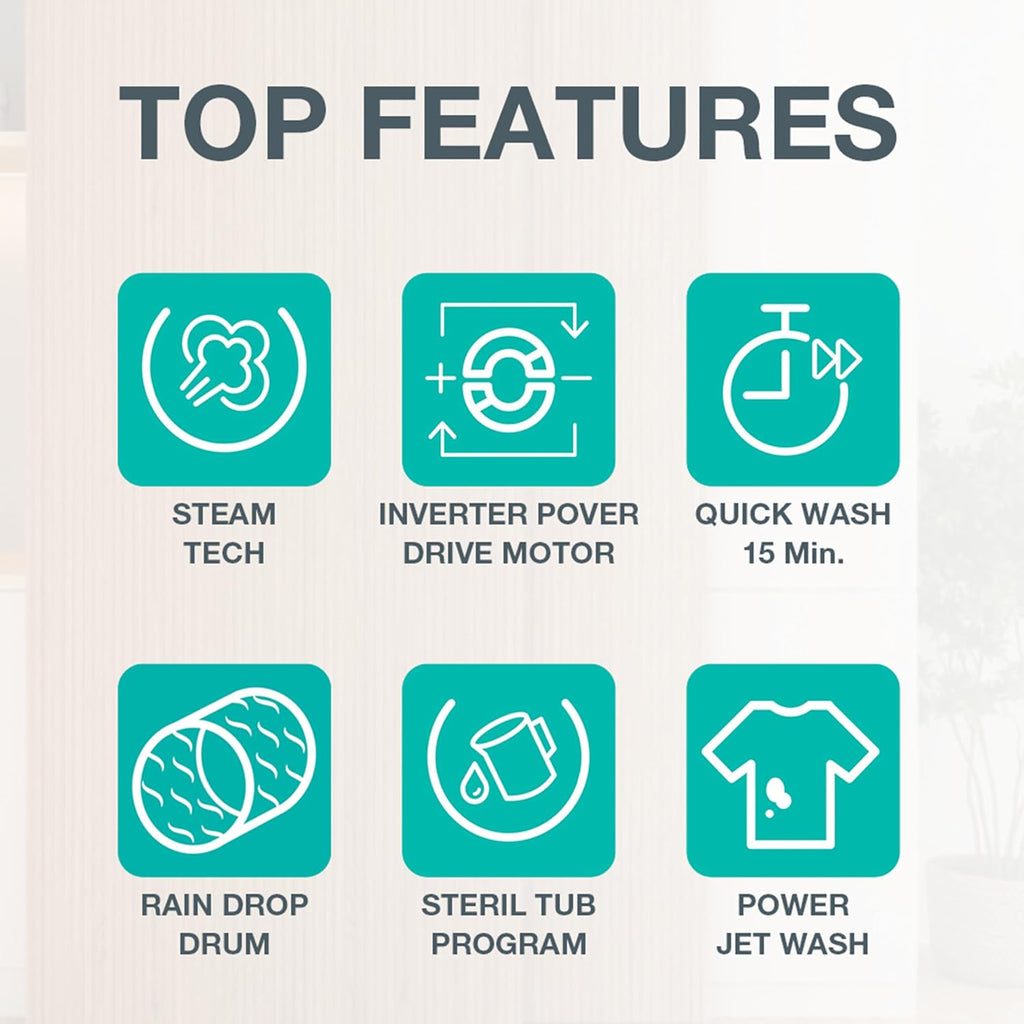 Gorenje WDAM 854 AP Waschtrockner mit Dampffunktion / 8 kg / 1400 U / 15 Programme/Aqua Stop/Inverter PowerDrive Motor/Kindersicherung/QuickDry/weiß