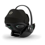 CYBEX Gold Babyschale Cloud G i-Size Comfort, Inkl. Neugeboreneneinlage, Ab Geburt bis ca. 24 Monate, Für Kinder ab 40 cm bis 87 cm, Max. 13 kg, Moon Black