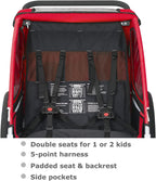 Tiggo S2 Kinderanhänger mit Federung Jogger 2 in 1 Kinder Buggy fahrradanhänger Anhänger 360° Drehbar