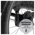 hauck Fahrradanhänger & Kinderwagen Dryk Duo Plus mit Federung, für 2 Kinder (6-48 Monate), inkl. Deichsel, Buggyrad, Fahne und LED Licht, Faltbar, Höhenverstellbar, XL Kofferaum (Dark Green)