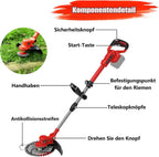 Akku Rasentrimmer für Makita-Akkus mit 5 Klingentypen Bürstenlose Rasentrimmer mit Unkrautbürste(ohne Akku) (Blue)