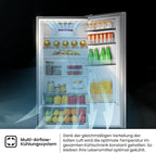 Hisense RB327N4AD2 Kühl-Gefrierkombination/ NoFrostPlus/ Multiflow 360°/ HolidayMode/ FreshZone/ 182,4 cm/ Kühlteil 171 l/ Gefrierteil 85 l/ 41 dB/ 287 kWh/ Jahr/ Edelstahl-Look