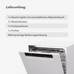 Klarstein  ia 8 - Spülmaschine, Geschirrspüler, Freistehend, Teilintegriert, F, 55 cm breit, 8 Maßgedecke, 6 Programme, Aquastop, silber