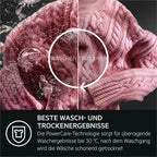 AEG L7WBA60680 Waschtrockner / DualSense - schonende Pflege / 8 kg Waschen / 5 kg Trocknen / D / energiesparend / Mengenautomatik / Nachlegefunktion / ProSteam - Auffrischfunktion / 1600 U/min Weiß