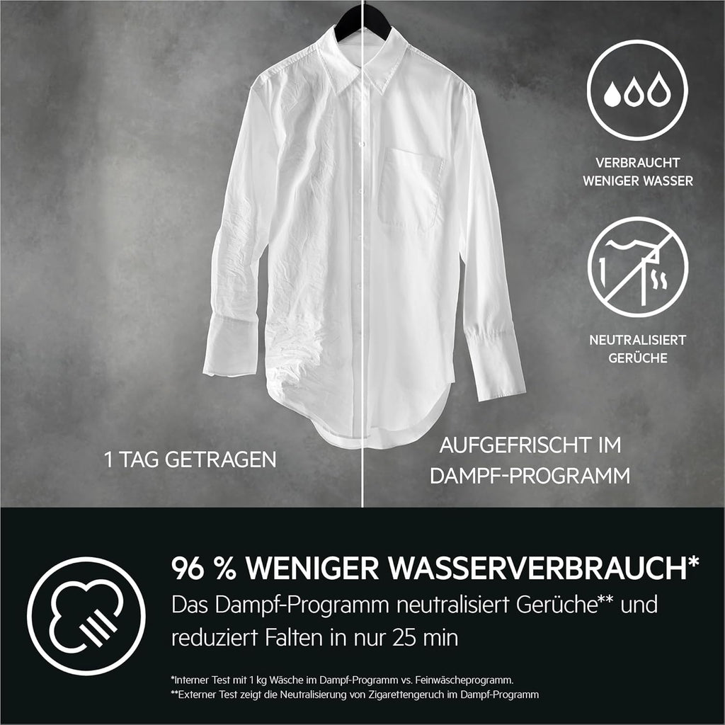 AEG L7WBA60680 Waschtrockner / DualSense - schonende Pflege / 8 kg Waschen / 5 kg Trocknen / D / energiesparend / Mengenautomatik / Nachlegefunktion / ProSteam - Auffrischfunktion / 1600 U/min