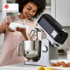 Kenwood kMix KMX750RD Küchenmaschine, 5 l Edelstahl Schüssel, Safe-Use-Sicherheitssystem, Metallgehuse, 1000 Watt, inkl. 3-Teiligem Patisserie-Set und Spritzschutz, Rot