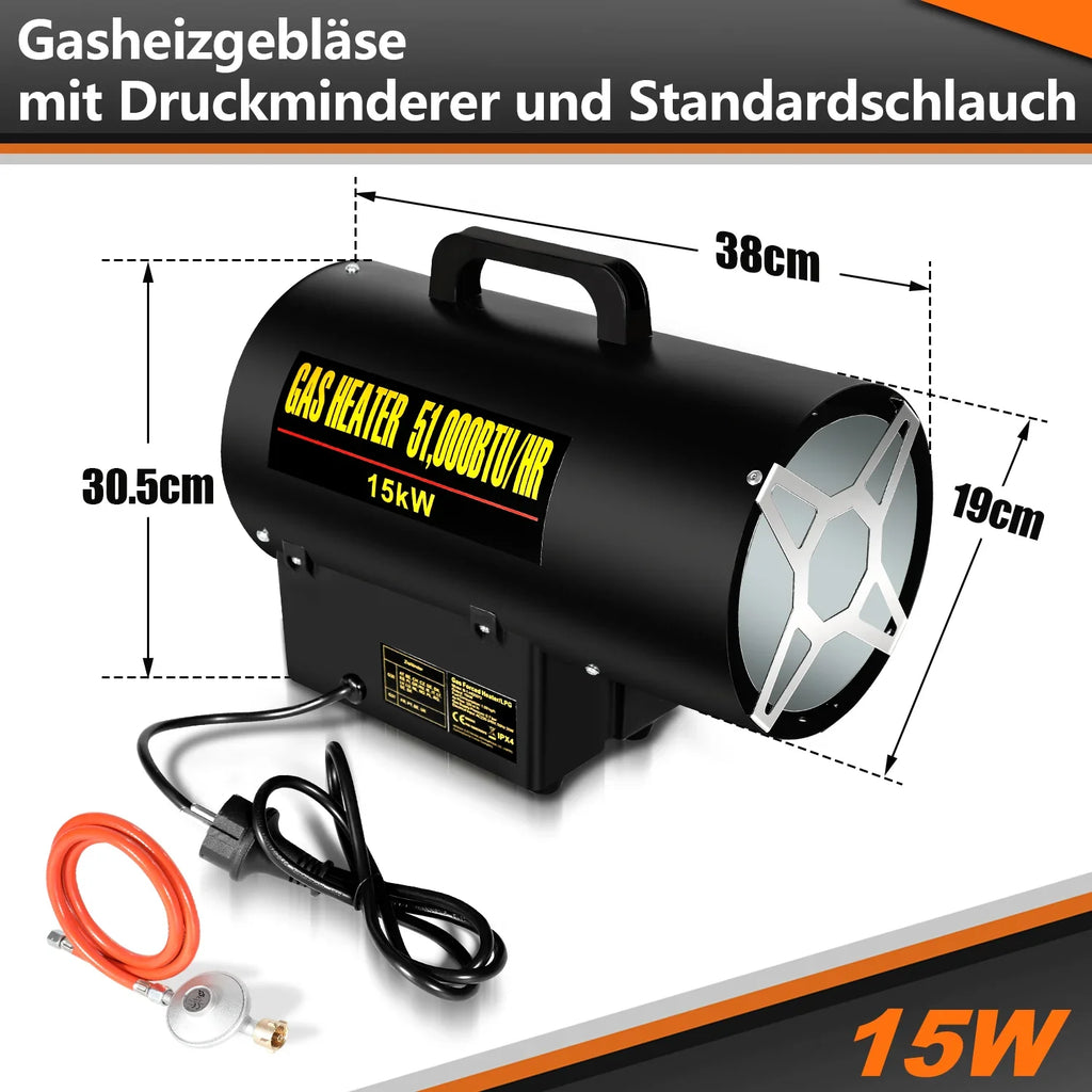 Sonnewelt Gasheizgeblse Baustellen Niro 10-30kW