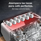 Cecotec Espresso-Kaffeemaschine Barista Baristeo Intima, professionelle Barista-Espressomaschine, Vorbrüh-System, 15 Bar Pumpe, einfaches Befüllen, 1,7L Wassertank und Tassenwärmer