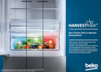 Beko RCNE366E70ZXBRN bPRO700 freistehende Kühl-/Gefrierkombination, großer Kühlschrank, 323 l Gesamtrauminhalt, HarvestFresh, NoFrost, leise, SmoothFit, 0°C-Zone, Dark Inox