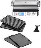 Braun MultiGrill 9 CG 9047 Kontaktgrill mit Grill-, Flach- und Waffelplatten, Grillpositionen: Kontakt, BBQ, Ofen, Spülmaschinenfeste Platten, Fettauffangschale, 230° Höchsttemperatur, Boost-Funktion