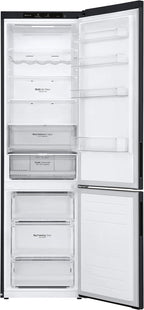 LG GBV22NCCEP Kühl-/Gefrierkombination – Smart Inverter Compressor, Total No Frost, Modern Flat Door Design, Matt Schwarz Metallic, Energieeffizienz A