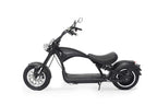 Mangosteen M1P Elektro-Chopper in Mattschwarz – 2000W Bürstenloser Motor, 60 km/h Hchstgeschwindigkeit