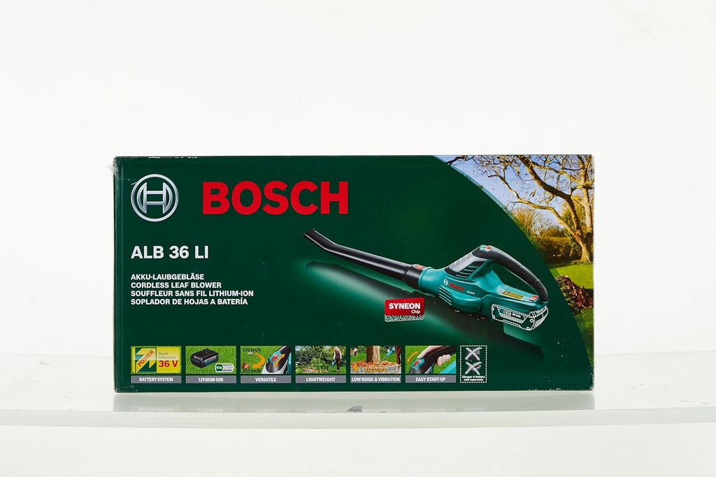 Bosch Home and Garden Akku Laubblser ALB 36 LI (ohne Akku, Karton, Luftgeschwindigkeit: 180 - 260 km/h, 36 Volt System)