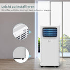 SHINCO Mobile Klimaanlage mit Abluftschlauch, 3-in-1Klimaanlage mit Luftentfeuchter&Ventilator, 7000BTU, 2,05 kW, Mobiles Klimagert mit Schlafmodus, Timer und Montagematerial, Rume bis 54m