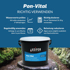 KOIPON Pon-Vital 25 kg, Die 100% biologische Alternative zum Fadenalgenvernichter gegen Algenwachstum und Fadenalgen im Gartenteich
