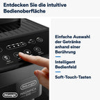 De'Longhi Magnifica Evo Next ECAM312.80.TB, Kaffeevollautomat mit 13 Getränken (Cappuccino, Espresso, Latte Macchiato), 2,4'' TFT Farbdisplay, LatteCrema Milchsystem, 2-Tassen-Funktion, Titan