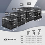 45L Glacière à Compresseur,Glaciere Électrique -20℃ à 20℃,Frigo Camion APP&Bouton Contrôle,12/24V DC et 100-240V AC Glaciere Camping Pour Voiture,Camion,Bateau et Prise De Courant -