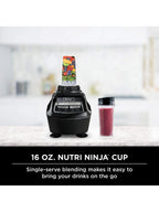 Ninja BL770 Mega Kitchen System, 1500W, 4 Functions for Smoothies, Processing, Dough, Drinks & More, with 72-oz.* Blender Pitcher, 64-oz. Processor Bowl, (2) 16-oz. To-Go Cups & (2) Lids, Black