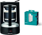 Krups KM4689 Filterkaffeemaschine T8 | 850 Watt | Automatische Abschaltung | 8-12 Tassen | Beleuchteter Ein-/ Ausschalter | Schwarz