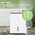 Comfee Luftentfeuchter, 30L/24h, Raumgröße ca. 180m³(80m²), Intelligenter Entfeuchtermodus, 24H Timer, Wassertank 3L, MDDP-30DEN7