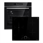 Autarkes Herdset: 60cm Einbaubackofen EB8017ED | 59cm Induktionskochfeld IH85901FZ | Katalyse | Pizzafunktion | Grill | Umluft | Heißluft | Automatik-Timer | SET8017IH592FZ