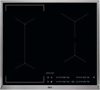 AEG IKE64441XB Autarkes Kochfeld / Induktion / Serie 6000 mit Bridge / Hob²Hood / Slider-Bedienung / 60 cm / Edelstahlrahmen / 4 Kochzonen / Bridge-Funktion / Powerfunktion / Kindersicherung