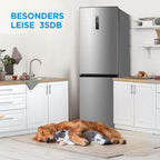 Midea MERB276FGE02A Fridge/Freezer Combination, 180 cm Height, NoFrost, Double Control, Super Cooling Function, 219 kWh per Year, Fridge Capacity 199 L, 71 L Freezer Capacity
