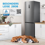 Midea MERB276FGE02A Fridge/Freezer Combination, 180 cm Height, NoFrost, Double Control, Super Cooling Function, 219 kWh per Year, Fridge Capacity 199 L, 71 L Freezer Capacity