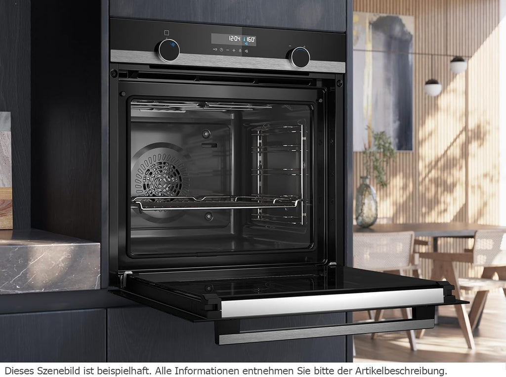 Siemens HB578GBS3, iQ500, Einbau-Backofen 60 x 60 cm, activeClean Pyrolyse Selbstreinung, TFT-Display, 3D Heißluft, Schnellaufheizung, cookControl40 Automatikprogramme, softMove, Edelstahl