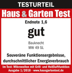 Bauknecht MW 49 SL Freistehender Mikrowellen Backofen/ Mikrowelle 800 Watt/ Quarz-Grill 900 Watt/ Heißluft 1700 Watt/ Dampfgarfunktion inkl. Dampfgarbehälter