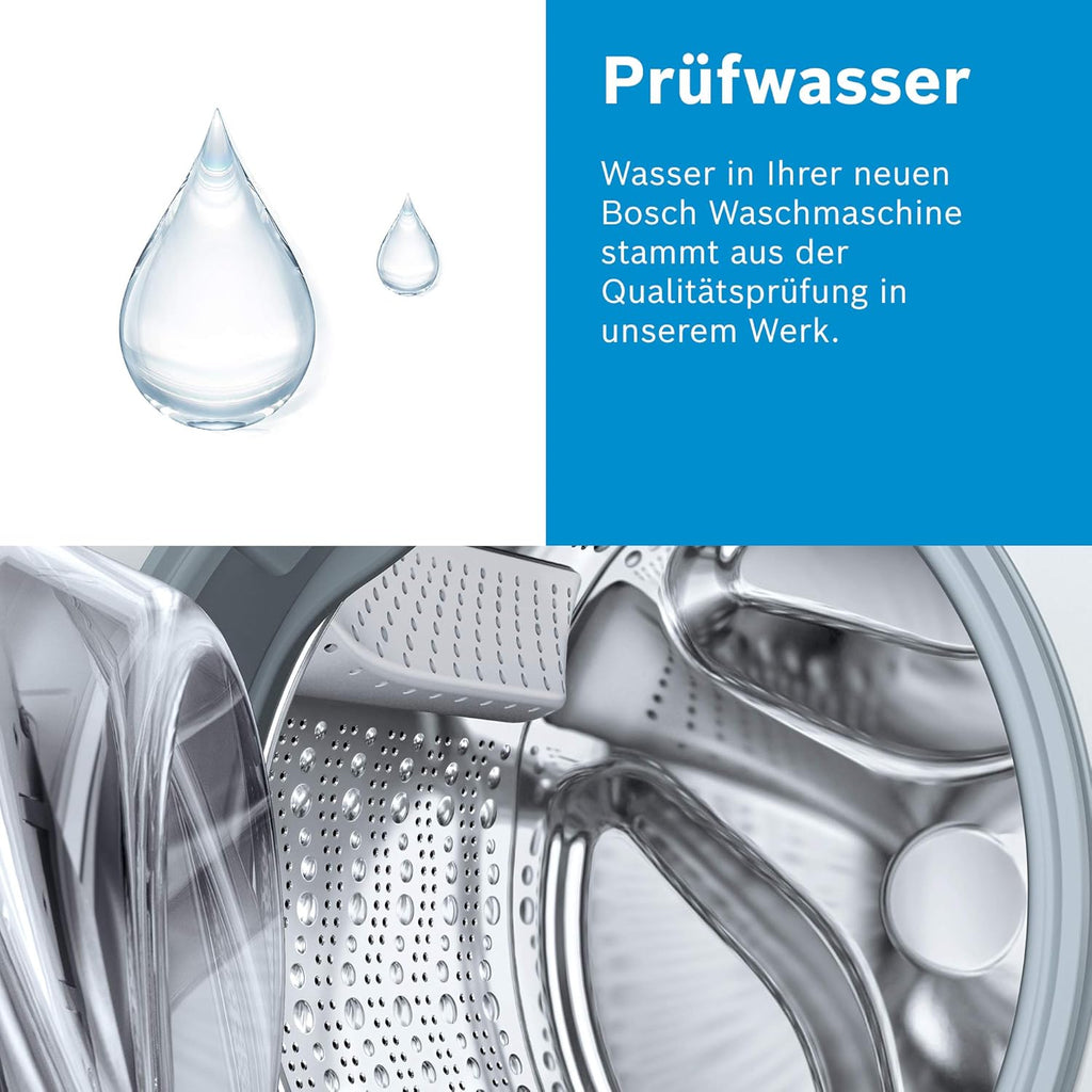 BOSCH WAN28127 Waschmaschine Serie 4, Frontlader mit 8kg Fassungsvermögen, 1400 UpM, Iron Assist, Active Water Plus, EcoSilence Drive, Speed Perfect, Weiß, 60cm