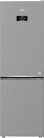 Beko RCNE366E70ZXBRN bPRO700 freistehende Kühl-/Gefrierkombination, großer Kühlschrank, 323 l Gesamtrauminhalt, HarvestFresh, NoFrost, leise, SmoothFit, 0°C-Zone, Dark Inox