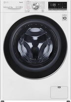 LG V7WD107H2E, Klasse E, Frontlader-Waschtrockner 10,5 - 7 kg, 1400 U/min, AI Direct Drive, Wi-Fi, Tiefenreinigung mit Dampf, TurboWash, Größere Kapazität, 62 x 60 x 85 cm ꟷ Weiß