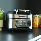 PowerXL MultiCooker - 12 in 1 Multikocher mit Warmhaltefunktion - Heißluftfritteuse, Backofen, Bratpfanne, Reiskocher uvm. - 5,7 Liter Fassungsvermögen - 12 Kochprogramme - Airfryer - Kaloriensparend