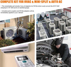 BACOENG Vakuumpumpe klimaanlage Set für HVAC/Auto AC Kältemittelaufladung, Klimaanlage Auto Befüllen Set Ideal für R134A R410A R407C R32