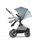 CYBEX Gold Kinderwagen EOS Lux 2-in-1, Reisesystem, Ab Geburt bis 22 kg (ca. 4 Jahre), Moon Black