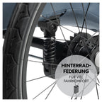 hauck Fahrradanhänger & Kinderwagen Dryk Duo Plus mit Federung, für 2 Kinder (6-48 Monate), inkl. Deichsel, Buggyrad, Fahne und LED Licht, Faltbar, Höhenverstellbar, XL Kofferaum (Dark Green)