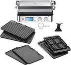 Braun MultiGrill 9 CG 9047 Kontaktgrill mit Grill-, Flach- und Waffelplatten, Grillpositionen: Kontakt, BBQ, Ofen, Spülmaschinenfeste Platten, Fettauffangschale, 230° Höchsttemperatur, Boost-Funktion