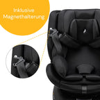 Osann Eno360 i-Size, drehbarer Kindersitz 40-150 cm, Reboarder mit Isofix, Baby Autositz – All Black