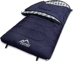 normani 4-in-1-Funktion Extrem Outdoor Schlafsack 'Antarctica' aus Nylon Rip-Stop mit 500 + 250 g/m² Hollow Fiber Füllung 220 x 90 cm