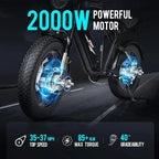 SAMEBIKE M20-III E-Motorrad, 48V 36Ah, 2000W Motor, 60 km/h
