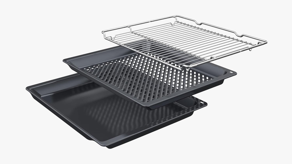 Siemens HB572ABS3, iQ300, Einbau-Backofen 60 x 60 cm, Air Fry, activeClean Pyrolyse Selbstreinung, LED-Touchbedienung, 3D Heißluft, Schnellaufheizung, cookControl10 Automatikprogramme, Edelstahl