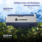 AAOBOSI Compressor Cool Box 36 L, Cool Box Car with WiFi App Control, 12/24 V and 100-240 V Electric Cool Box, up to -20 °C for Car, Truck, Boat, Motorhome, Camping, Double Zone