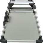 TRIXIE Hunde-Transportbox, Aluminium, L: 92 x 64 x 78 cm, grafit, rutschfste Liegematte, Klettleiste am Boden, Sicherheitsverschluss, stabil und geruscharm, hochgeschlossene Wnde - 39338