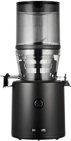HUROM | Entsafter Gemüse und Obst | Slow Juicer | H320N | Elektrische Kaltpresse | Ruhiger Motor | Leicht zu Reinigen | mit groem Behlter und Siebfilter 2L | 200 Watt | BPA Frei | Schwarz